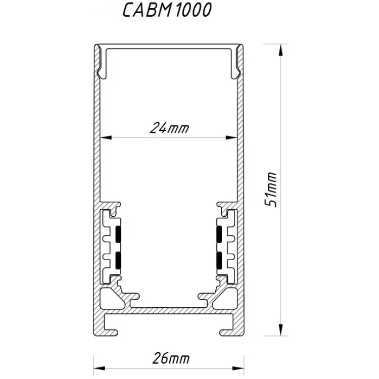Шинопровід Feron CABM1000 чорний накладний 3 м (81027) - фото 2