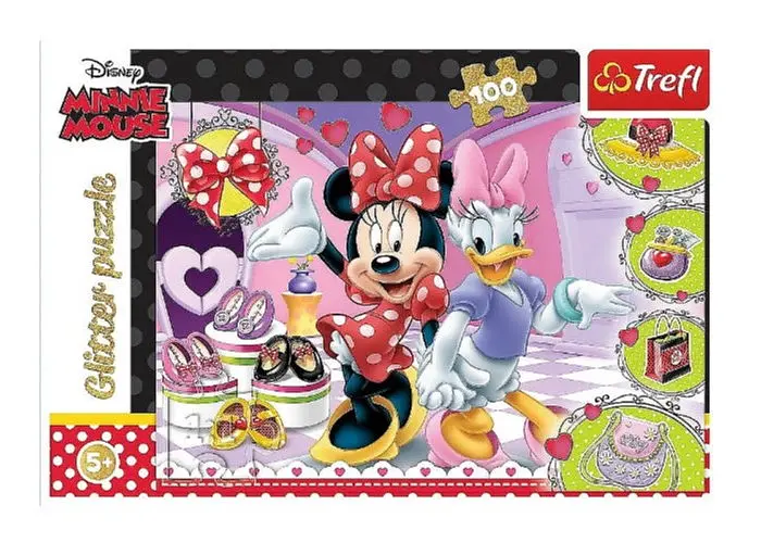 Пазл Trefl глітерний Мишка Мінні Мінні Маус 100 ел. (14820) - фото 2