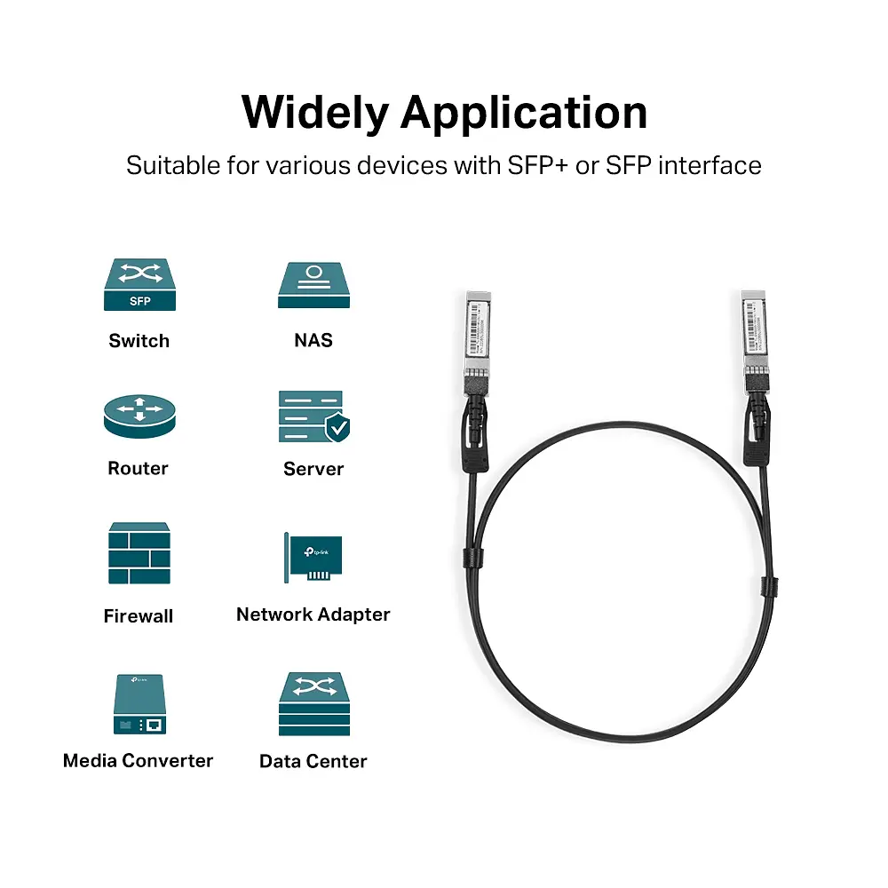 TP-Link Кабель Direct Attach SFP+ Cable for_10 Gigabit connections Up to 1m - фото 4
