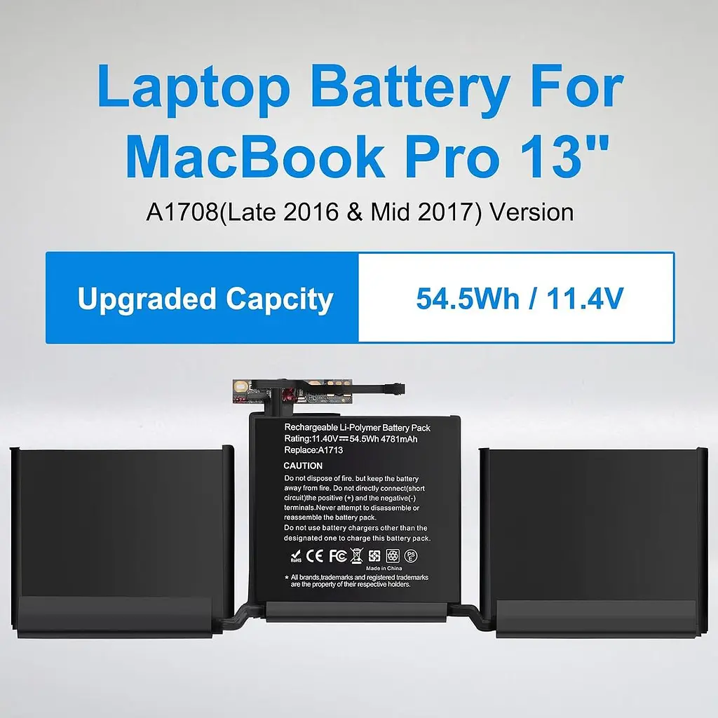 Аккумулятор MacBook Pro 13″ A1708 4781 мА·ч - фото 6
