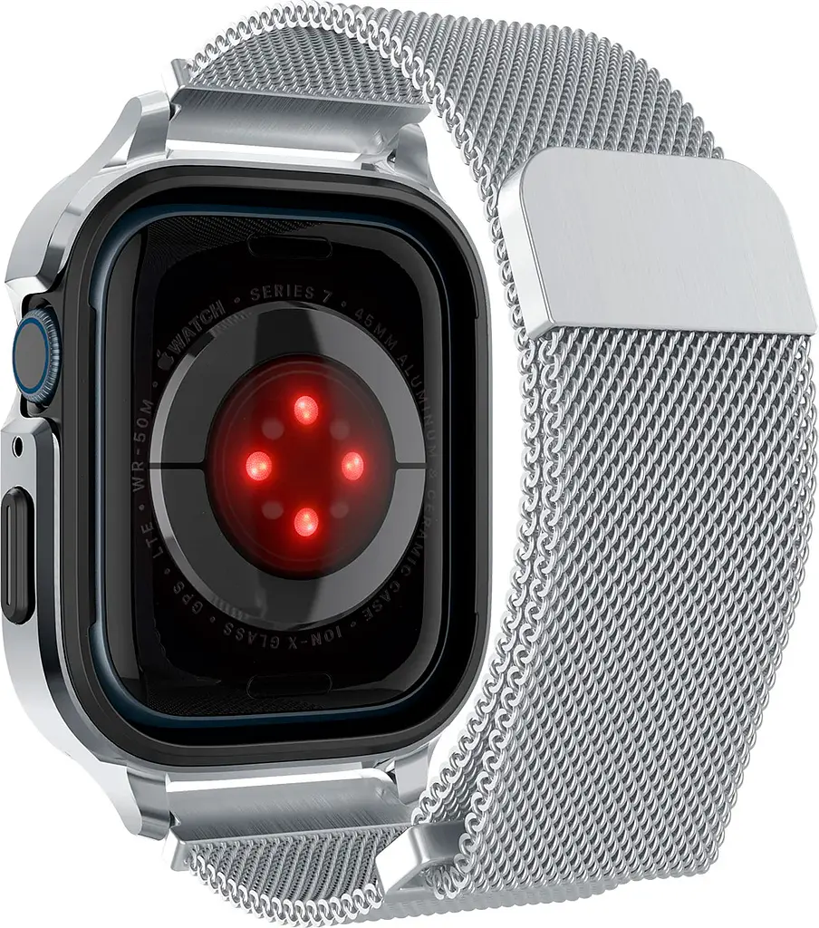 Ремінець Spigen Metal Fit Pro для Apple Watch 42/44/45mm Silver [ACS04584] [85168] - фото 5