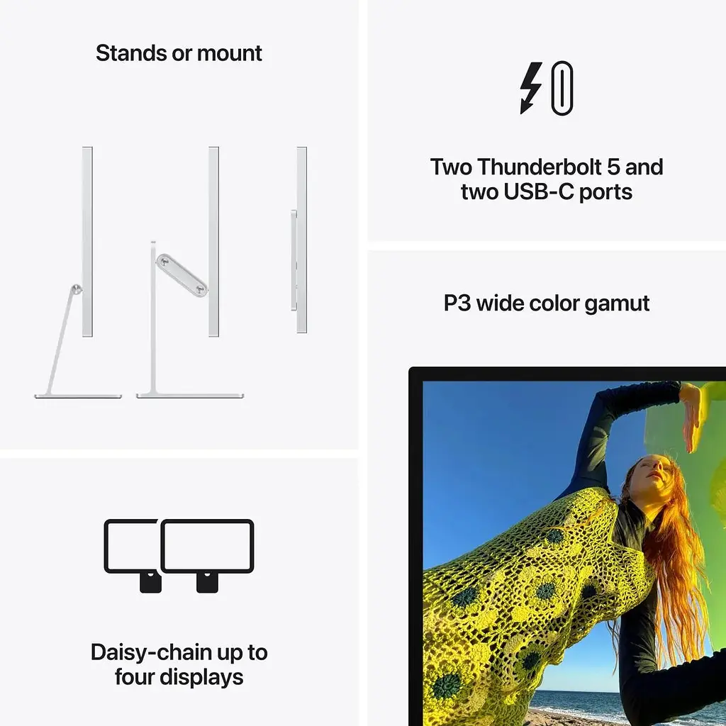 Монітор Apple Studio Display 2026 Nano-texture glass Tilt- and height-adjustable stand (MFF04) - фото 7