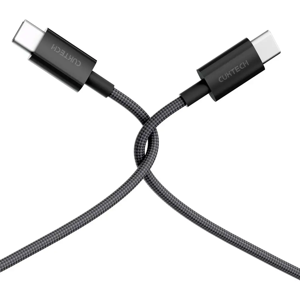 Кабель CUKTECH CTC315P USB-C to USB-C Braided 60W 1.5m Light Grey (CKCTC315PCHG) [171981] - фото 3