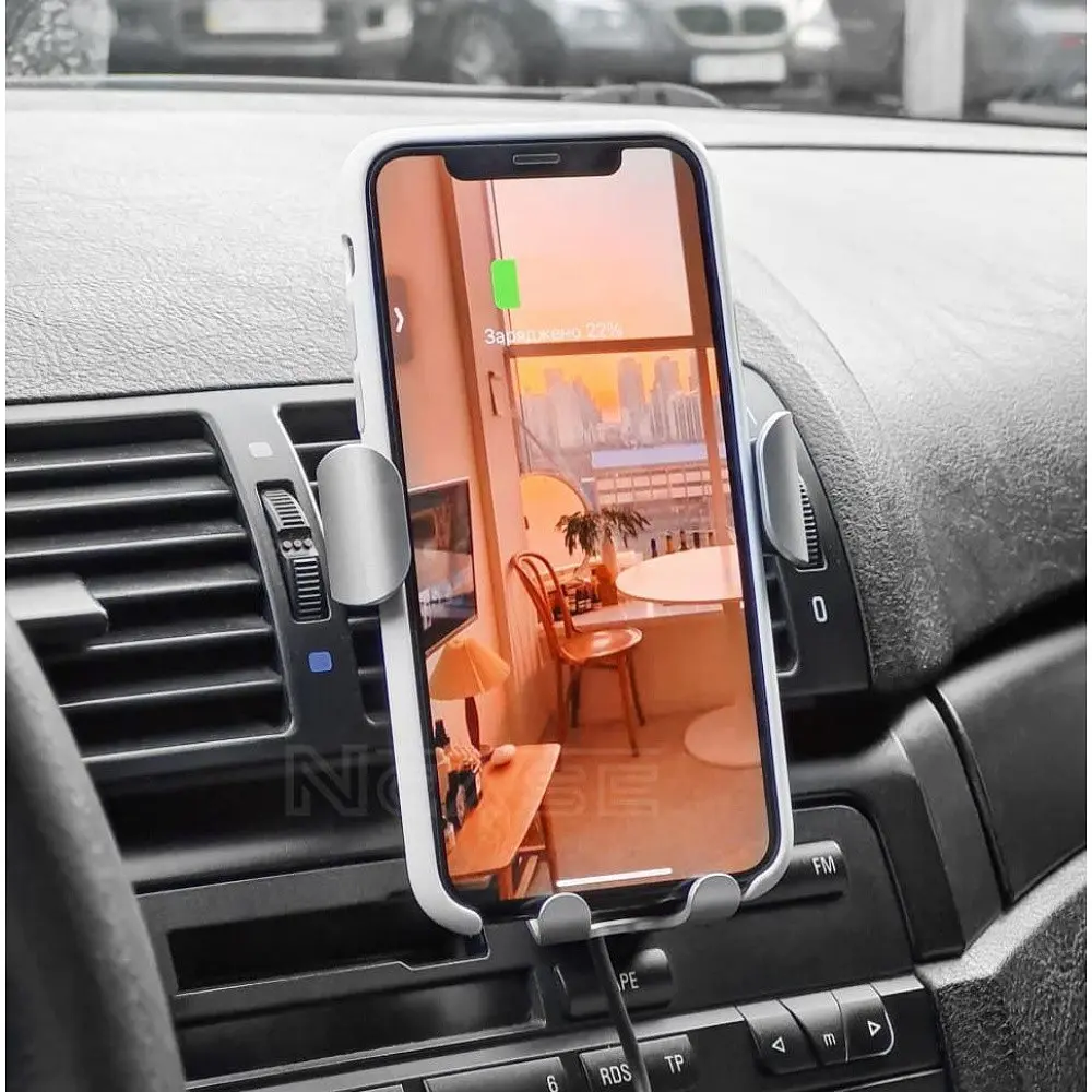 Держатель в машину с беспроводным ЗУ Baseus Gravity Car Mount (Air Outlet Version) 1.67A 10W черный (17216) - фото 4
