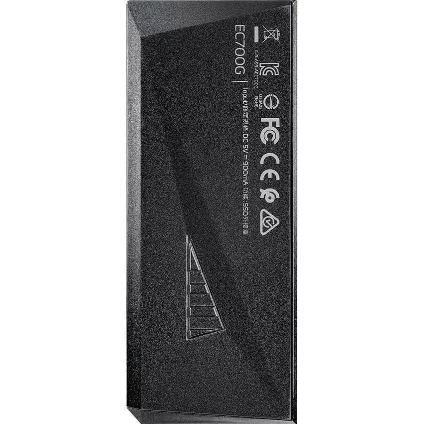 Зовнішня кишеня ADATA EC700G M.2 PCIe/SATA SSD to USB 3.2 Gen 2 Black (AEC700GU32G2-CGY) [158287] - фото 6