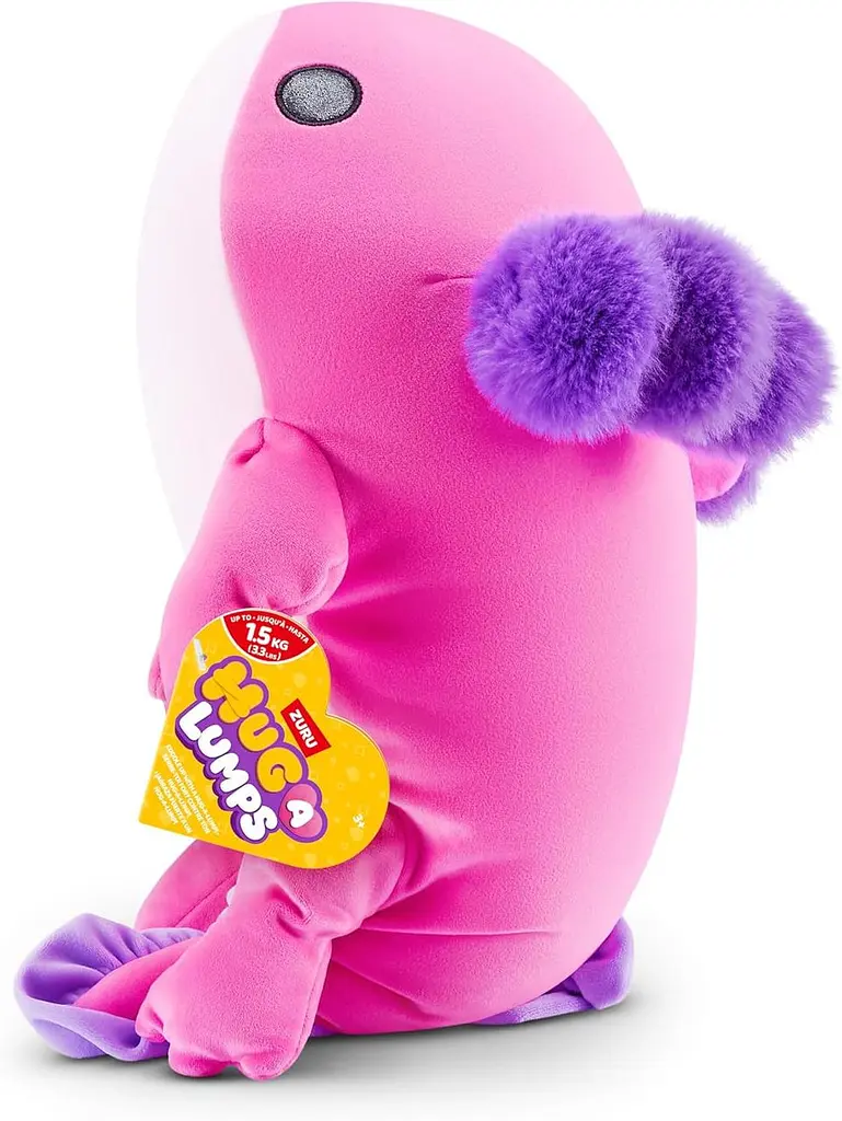 М'яка іграшка Аксолотль ZURU Hug A Lumps Ally 1,5 кг обтяжена антистрес 50 см рожева (SKU-262) - фото 4