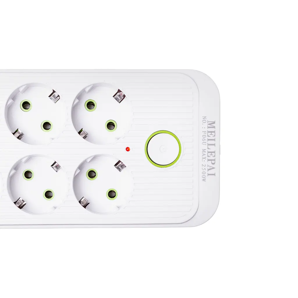 Мережевий фільтр-подовжувач SMART 6 розеток 5 USB 5 метрів, білий Yiwu HP-5-25 - фото 4