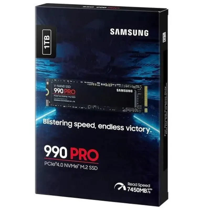 Твердотільний накопичувач SSD 1Tb, Samsung 990 Pro, PCI-E 4.0 x4, M.2 2280, MLC 3-bit V-NAND, 7450/6900 МБ/с (MZ-V9P1T0BW) - фото 2