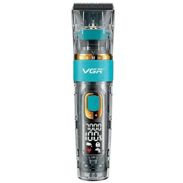 Машинка для стрижки VGR V-695 акумуляторна 5 насадок, блакитний VGR HP-V-695 - фото 2