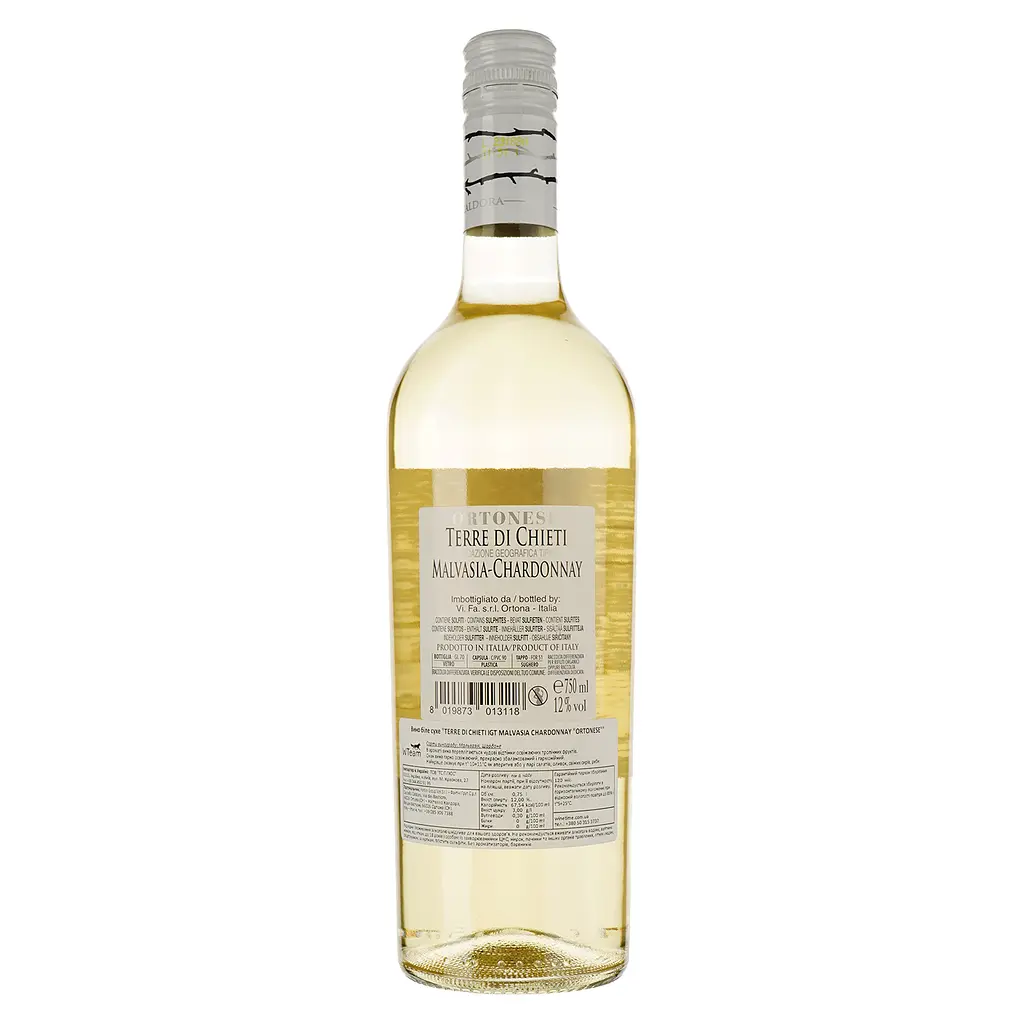 Вино Fantini Farnese Ortonese Malvasia Chardonnay, белое, сухое, 12%, 0,75 л (8000018978045) - фото 2