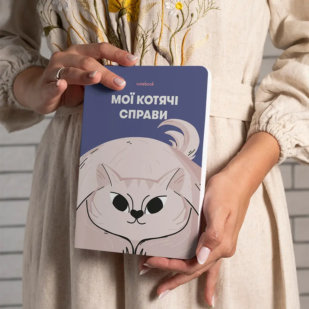 Блокнот у клітинку «Мої котячі справи» синій - фото 4