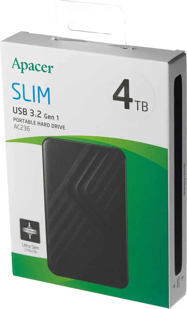 Жорсткий диск портативний Apacer AC236 4TB 2.5 дюйма USB 3.2 переносний накопичувач чорний - фото 4