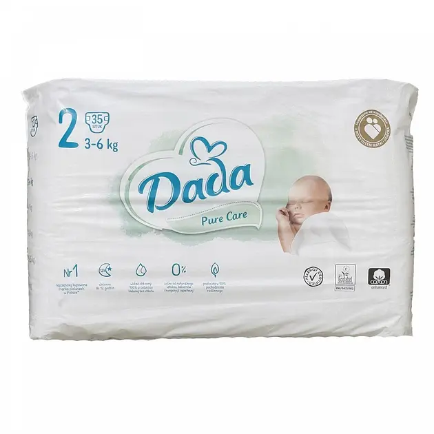 Підгузники Dada Pure Care 2 (3-6 кг) 35 шт