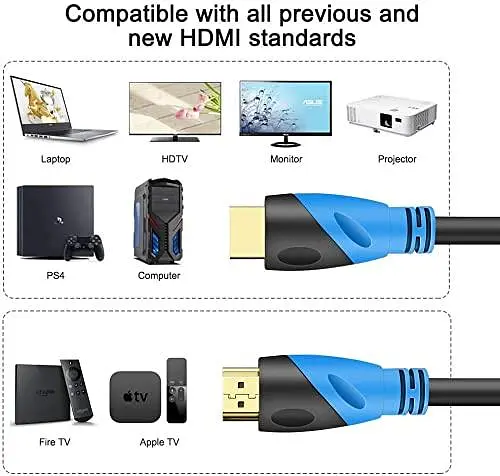 Кабель Rommisie HDMI 2.0 4K 15 м (50FT) 18 Гбіт/с із позолоченими роз'ємами - фото 5