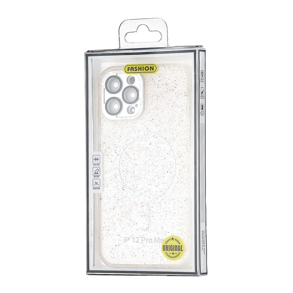 Чохол Splatter with MagSafe Protected Camera iPhone 12 Pro Max White - фото 2
