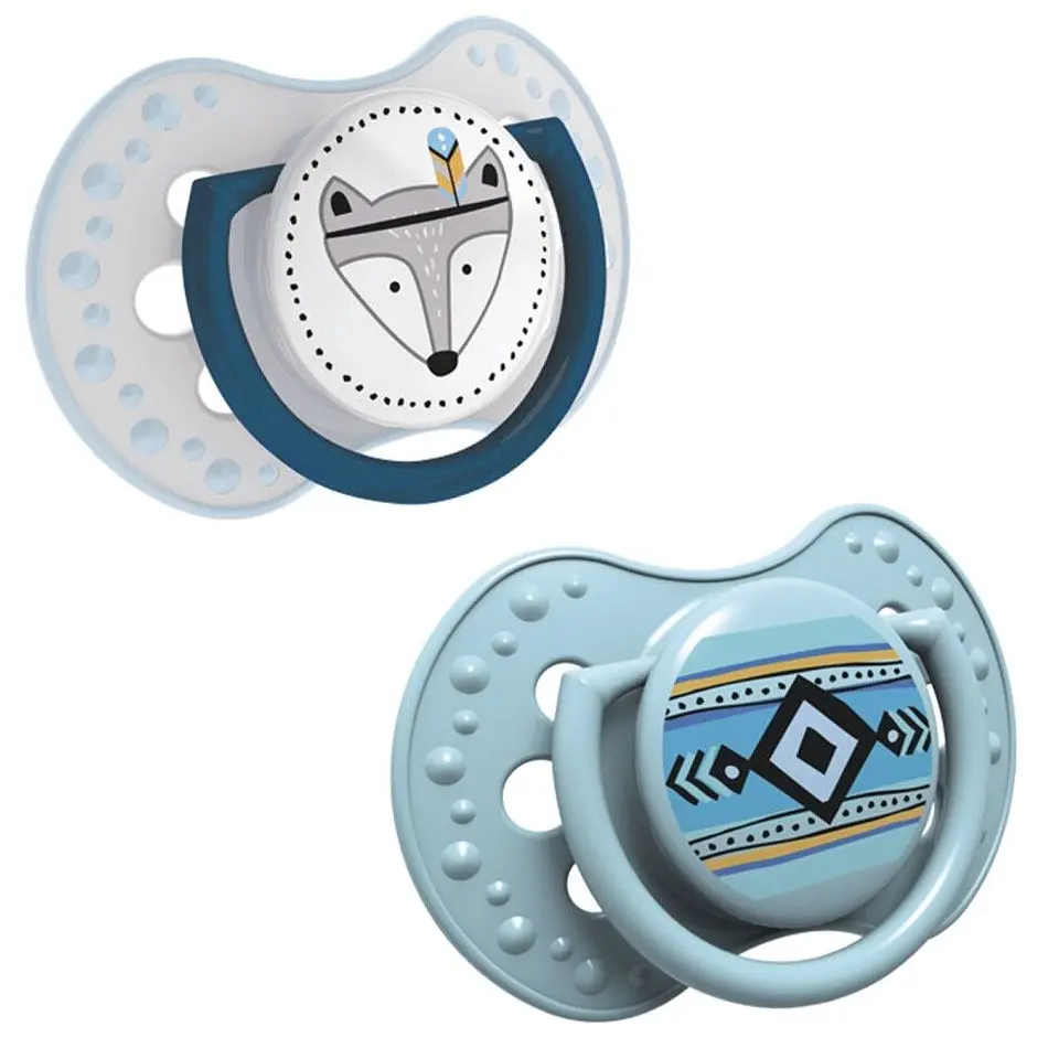 Пустушка силіконова Lovi Indian Summer, симетрична, 3-6 міс., 2 шт. (22/856boy) - фото 5