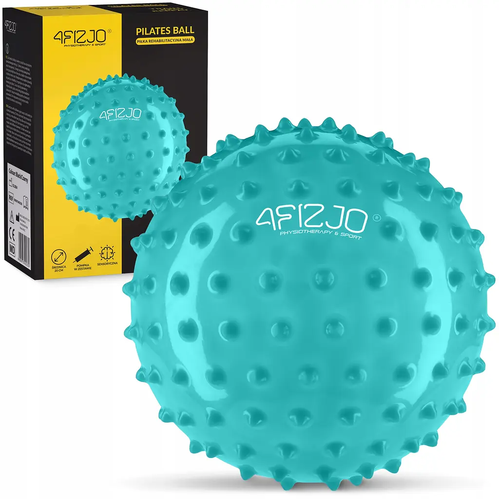 М'яч для пілатесу, йоги, реабілітації 4FIZJO 20 см (масажний) Mint (P-5905973406093) - фото 2