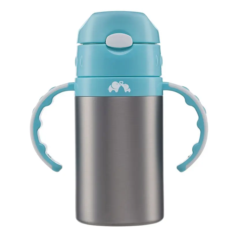 Чашка-непроливайка Bebe Confort Navigateur Isotherm Straw Cup, сіра з блакитним, 300 мл (3105201130) - фото 2