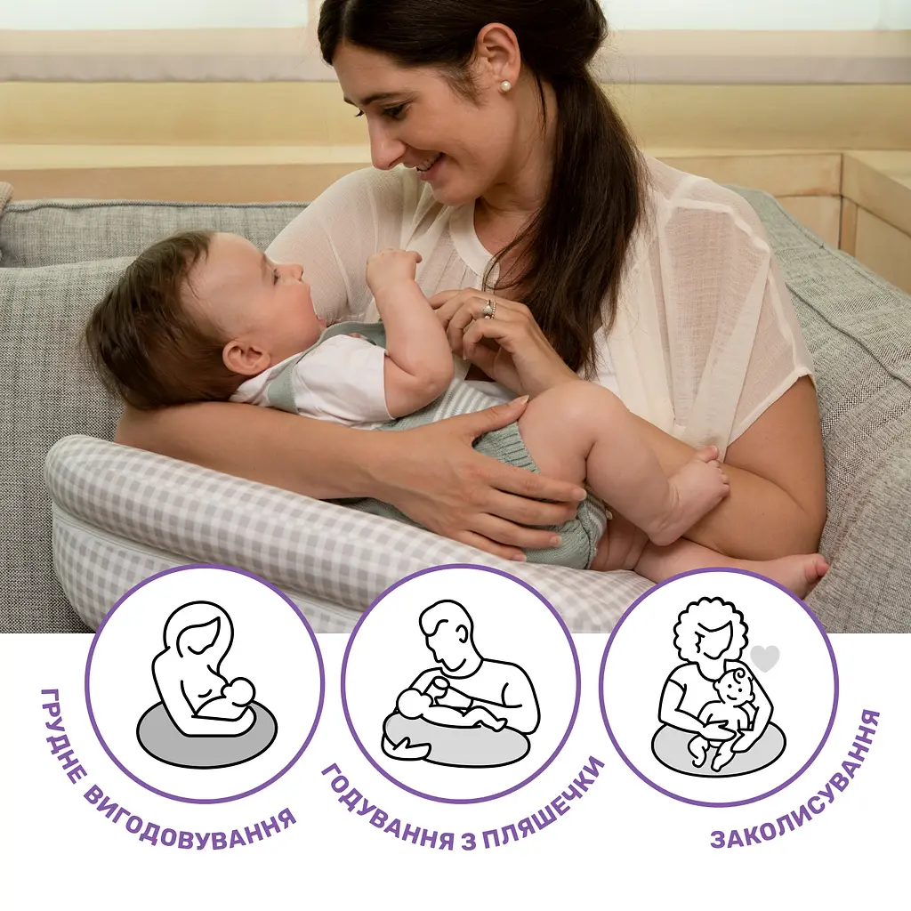 Подушка для кормления Chicco Boppy Deluxe серая (79912.56) - фото 8