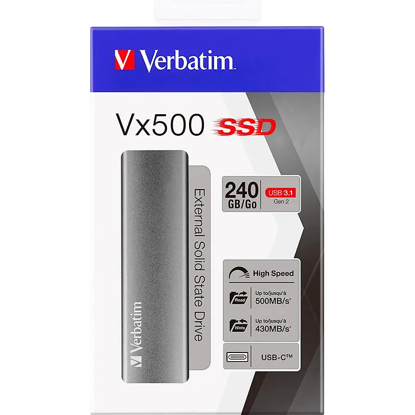 Зовнішній SSD накопичувач Verbatim Vx500 240GB (47442) [128399] - фото 5