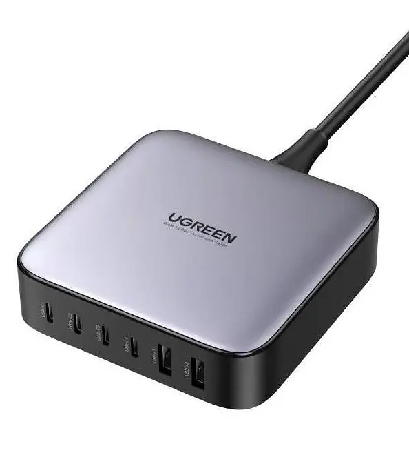 Зарядное устройство 200 ватт максимальное Ugreen CD271 6 портов 2U+4C 200W GaN - фото 2
