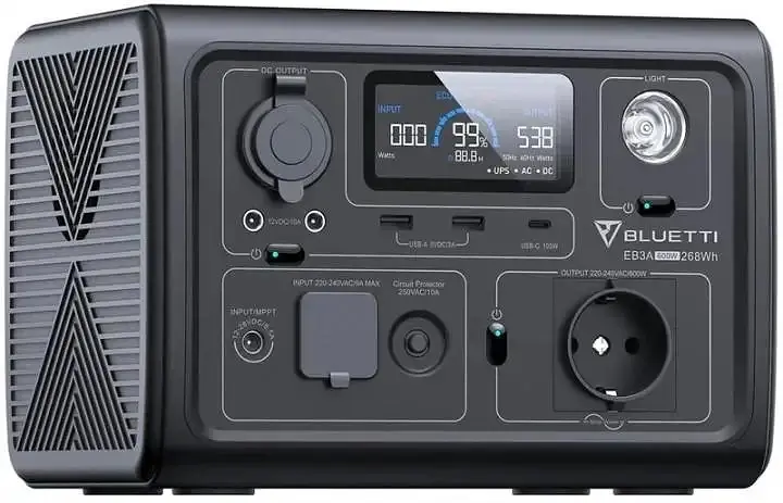 Зарядна станція Bluetti EB3a ємність 268.8Wh потужність 600W - фото 3