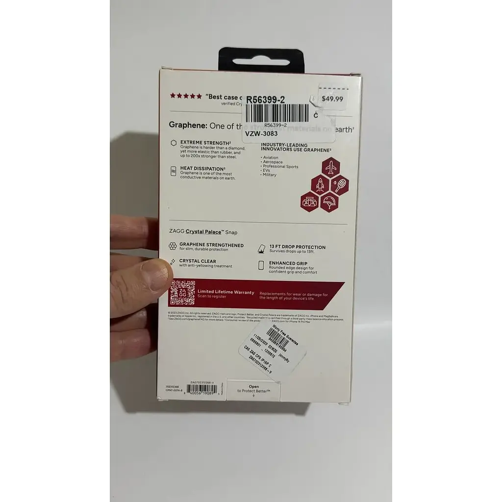 Оригинальный противоударный чехол Gear4 Crystal Palace MagSafe для iPhone 15 Pro (6.1") Прозрачный (702312618) - фото 7