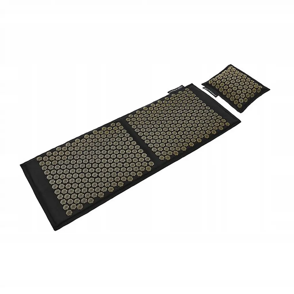 Килимок акупунктурний 4FIZJO Eco Mat Аплікатор Кузнєцова з подушкою 130 x 50 см Black/Gold 4FJ0291 (P-5907739313591) - фото 3