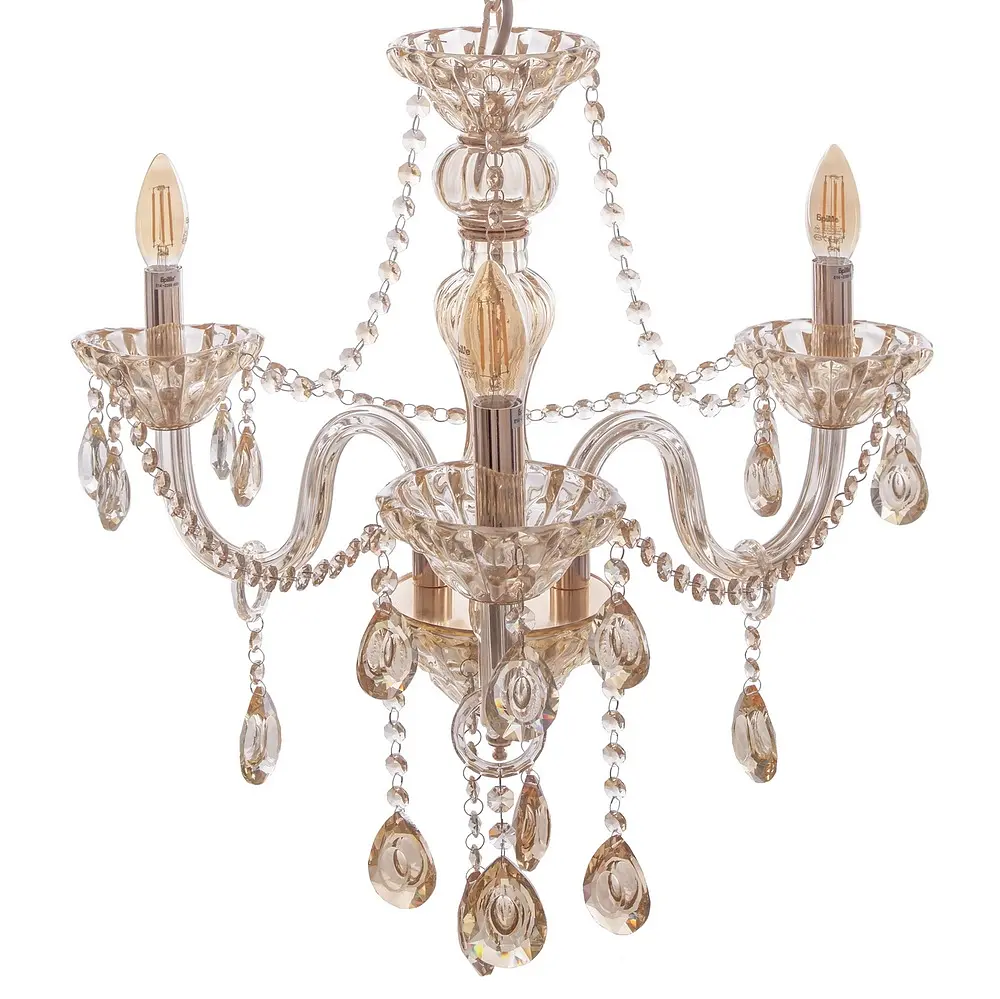 Люстра свеча Brille подвесная хрустальная E14 40W G (BCL-687S/3) - фото 4