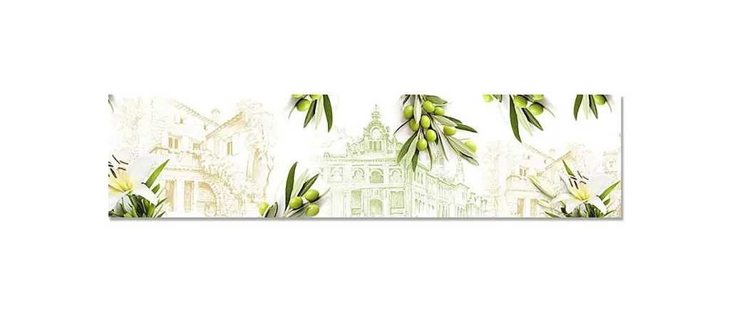 Вініловий кухонний фартух Оливкова ніжність наклейка оливки маслини Абстракція Зелений Happy Pocket Z181774 - фото 6