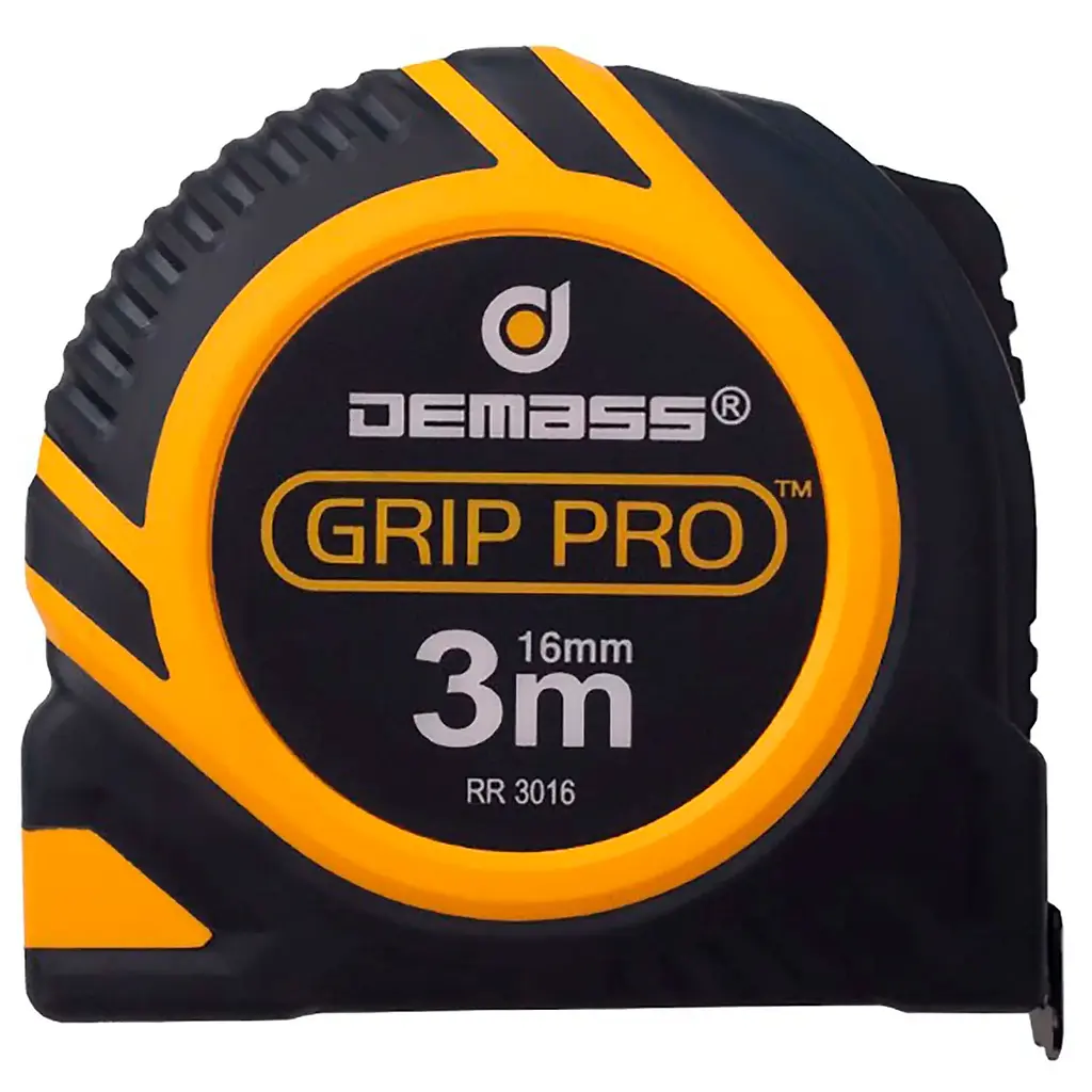 Рулетка вимірювальна Demass Grip Pro 3 м x 16 мм (RR 3016)