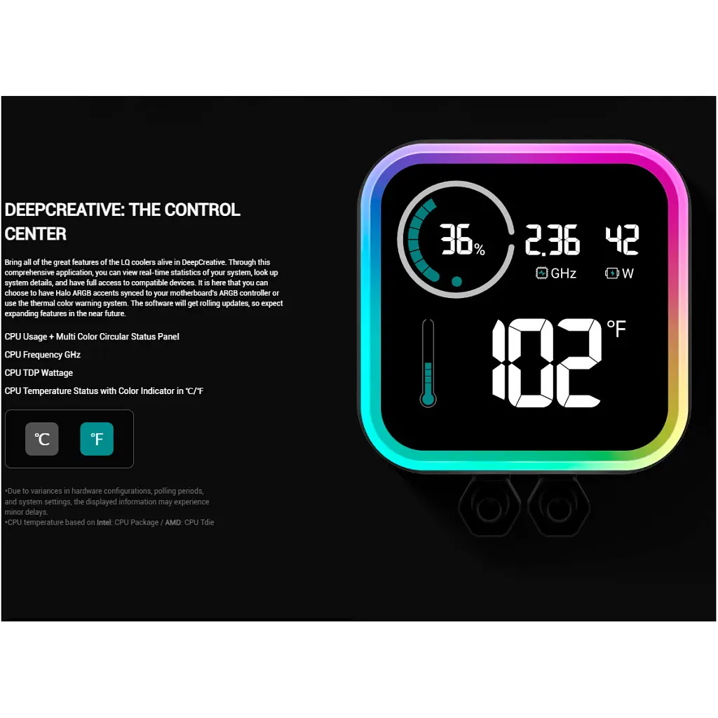 Система рідинного охолодження Deepcool LQ360 Black (R-LQ360-BKLSMW-G-1) - фото 9