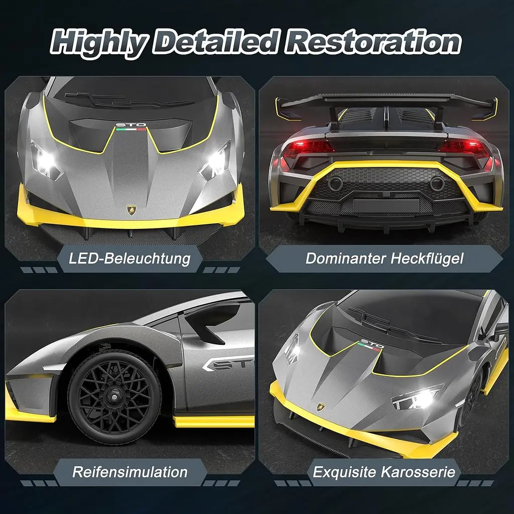 Автомобиль с дистанционным управлением Lamborghini RC Drift Car, 1:18 4WD Высокоскоростной RC Дрифт-кар - фото 7