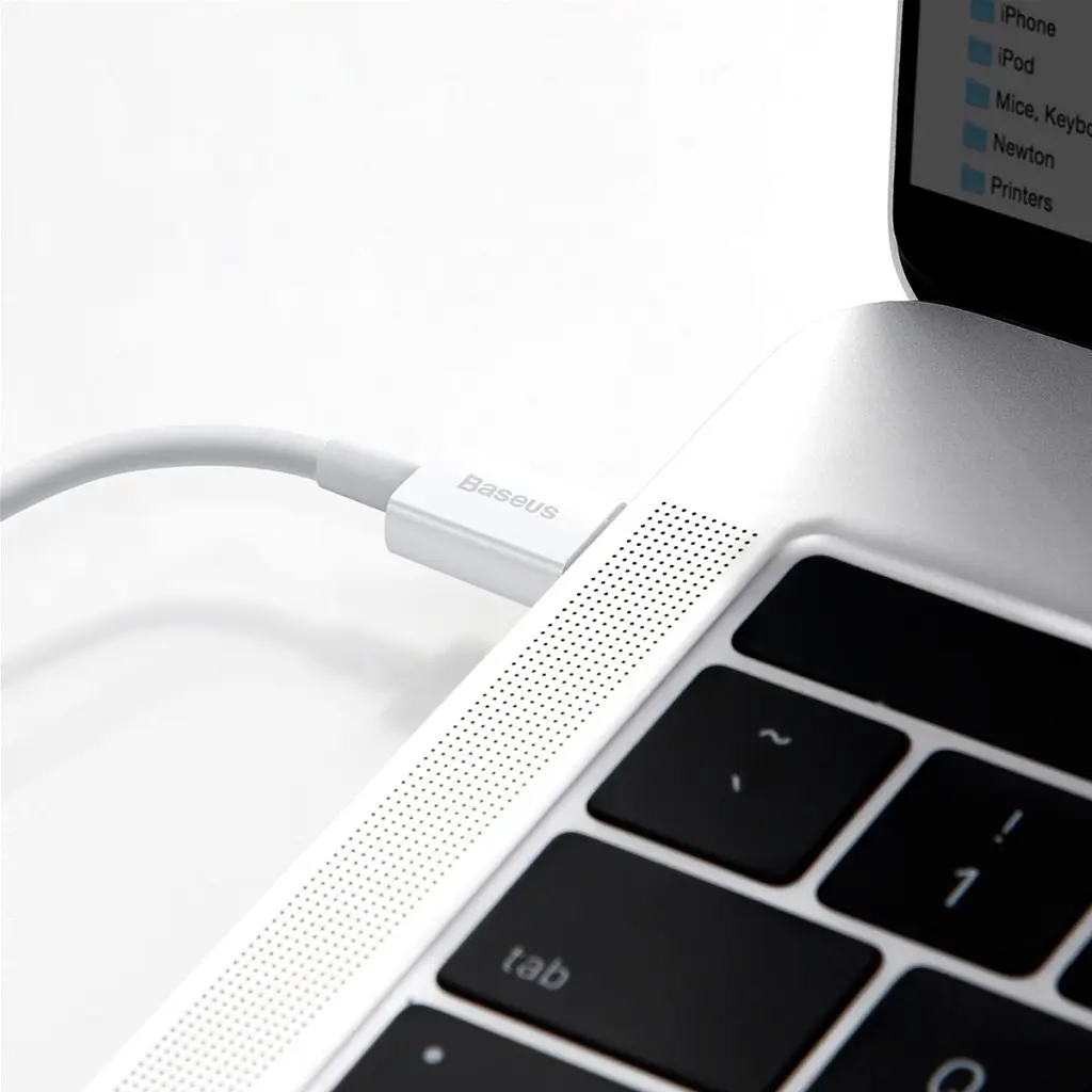 Дата кабель USB-C to Lightning 1.0m 20W Superior Series White Baseus (CATLYS-A02) - фото 8
