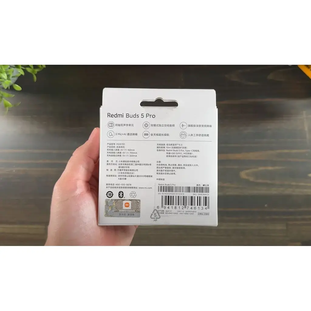 Наушники беспроводные Хiaomi Redmi Buds 5 Pro BHR7664CN TWS гарнитура черная - фото 9