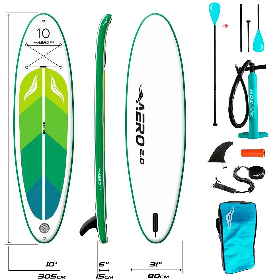 Надувна SUP дошка AERO Board 2.0 (305х15х80см) 10' Green Leaf [140349] - фото 2