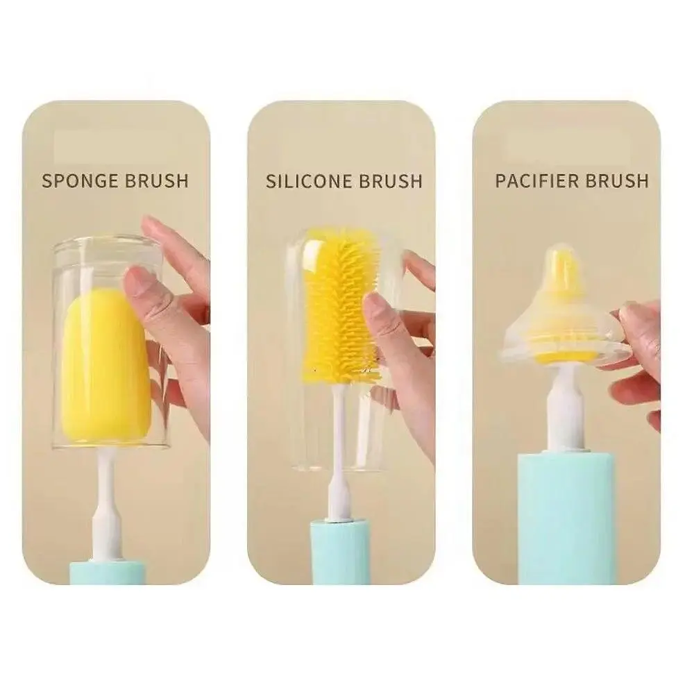 Електрична бездротова щітка – йорж Cup Cleaning Brush з насадками для прибирання та миття посуду · USB зарядка - фото 4