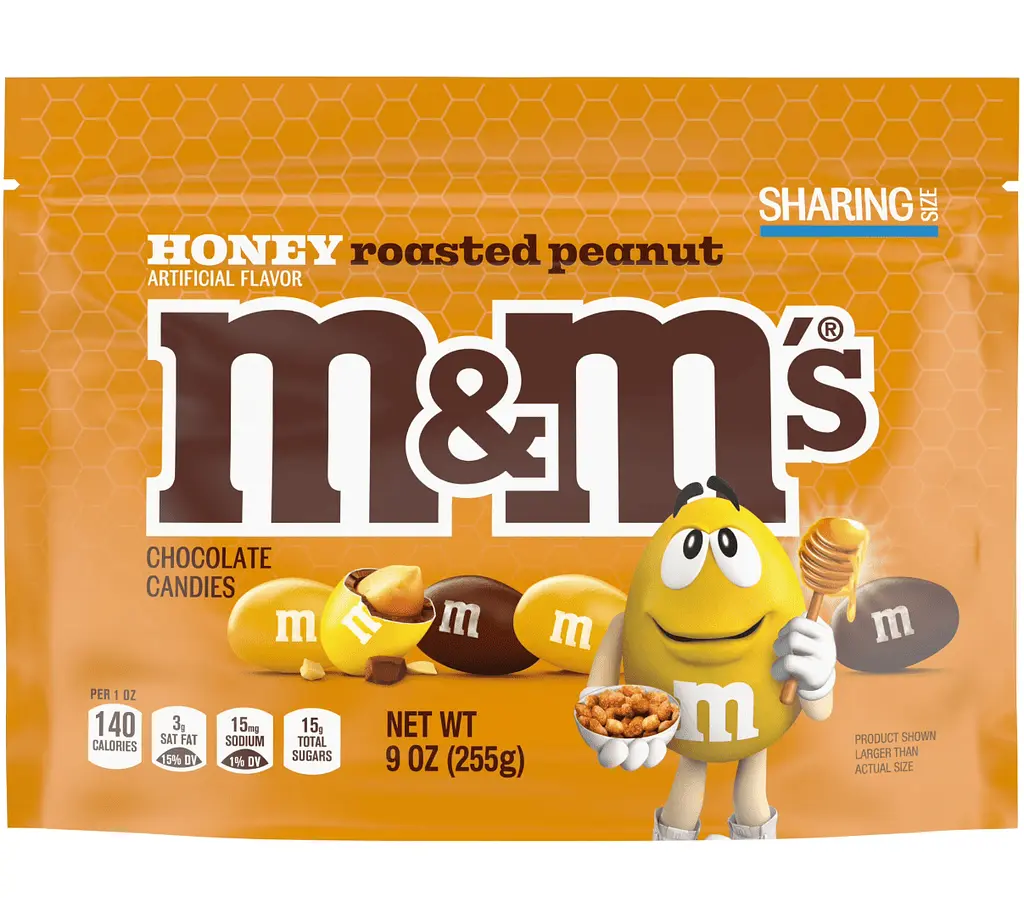 Драже M&M's Honey Roasted Peanut Chocolate Candy 255г