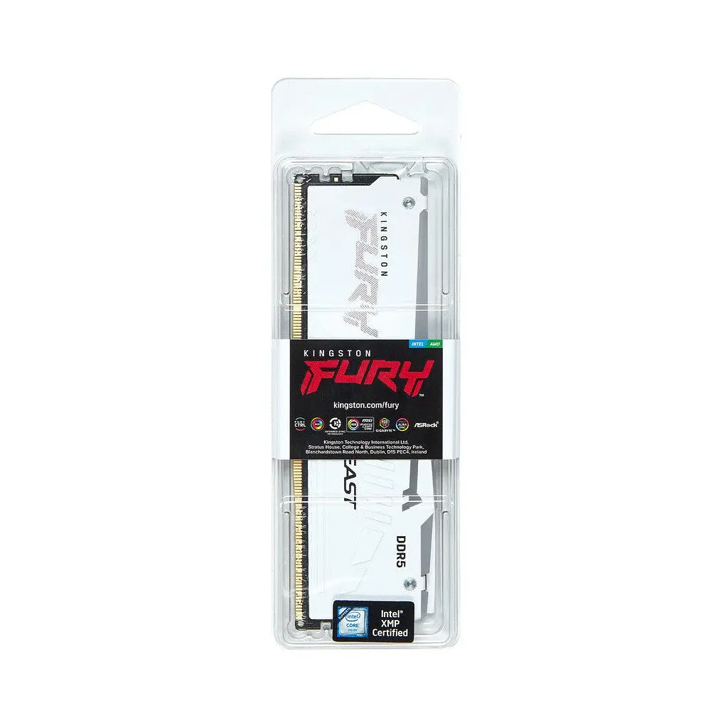 Модуль пам'яті для комп'ютера DDR5 32GB 6400 MHz Beast White RGB XMP Kingston Fury (ex.HyperX) (KF564C32BWA-32) - фото 4