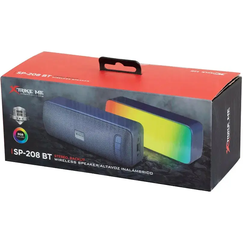 Блютуз Bluetooth колонка Xtrike ME SP-208BT беспроводная стереосистема с RGB подсветкой - фото 8