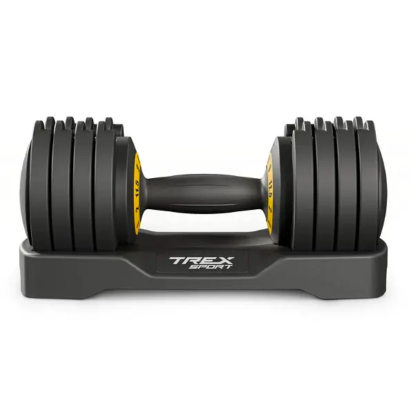 Гантель розбірна регульована Trex Sport 2-11,5кг чорний - фото 4