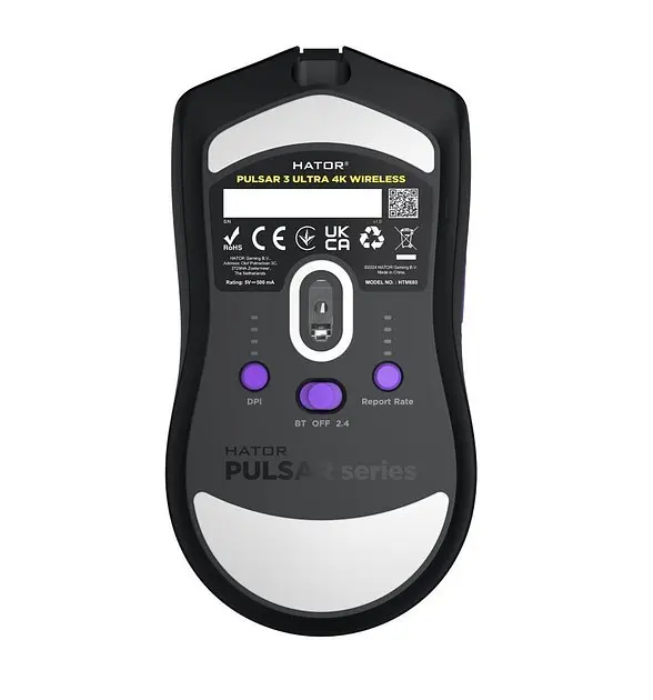 Мышь беспроводная Hator Pulsar 3 Ultra 4K Wireless (HTM680) черная - фото 3