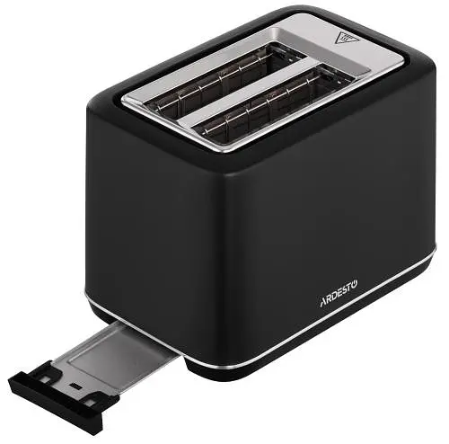 Тостер Ardesto T-K301E, Black, 800W, 2 тости, 2 відділення, 7 режимів підсмажування, дисплей з індикацією часу приготування, автоцентрування, кнопка скасування приготування, підігрів - фото 3