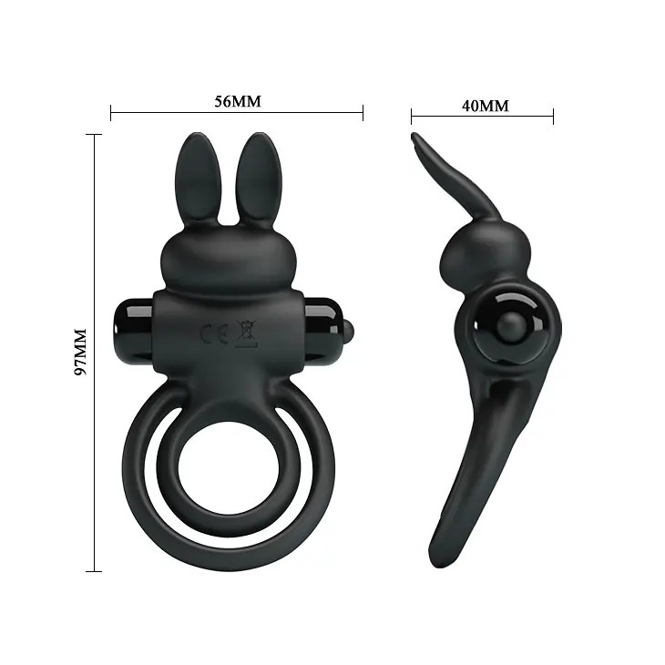 Ерекційне кільце - Pretty Love Vibro Penis Ring Bunny III Black LyBaile BI-210206 89789 - фото 2