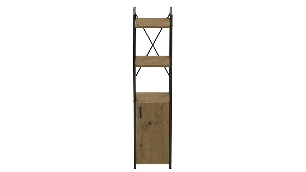 Этажерка 3/34 Ferrum-decor Серии Конект с тумбой 144x34x28 Черный ДСП Артизан (FRD-104426) - фото 4