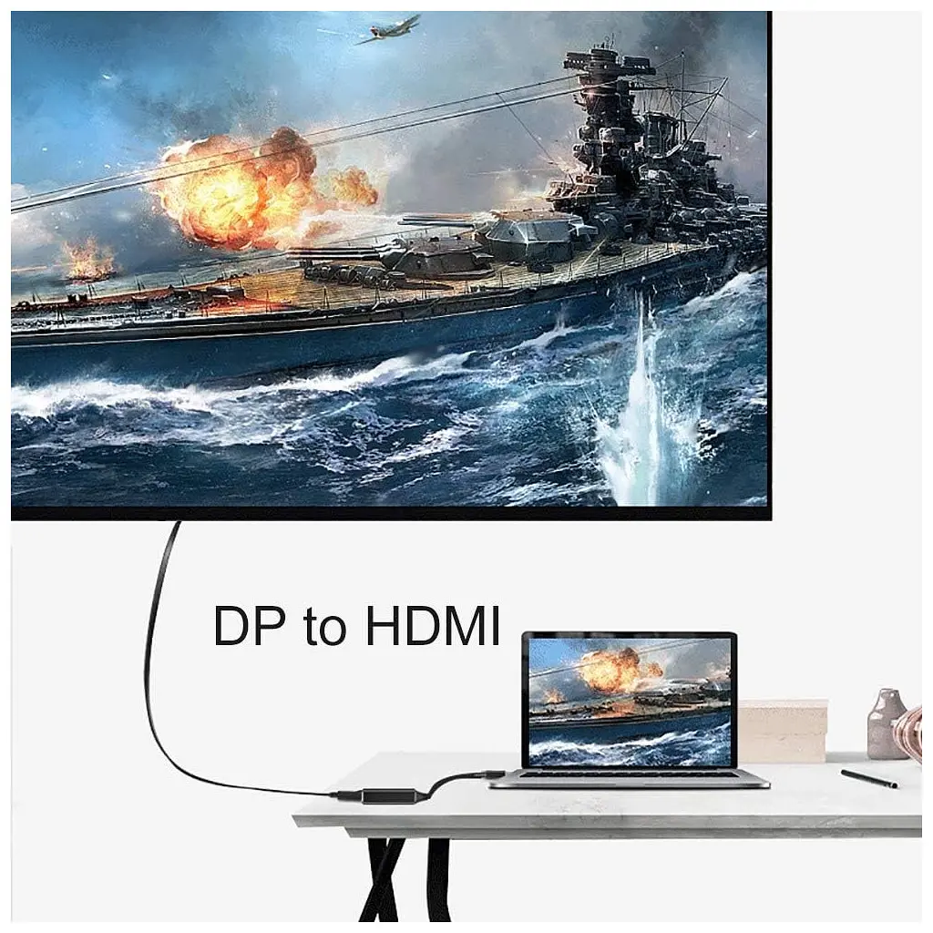 Переходник DisplayPort Male to HDMI 4K Ultra HD Female ST-Lab (U-996-4K) - фото 7