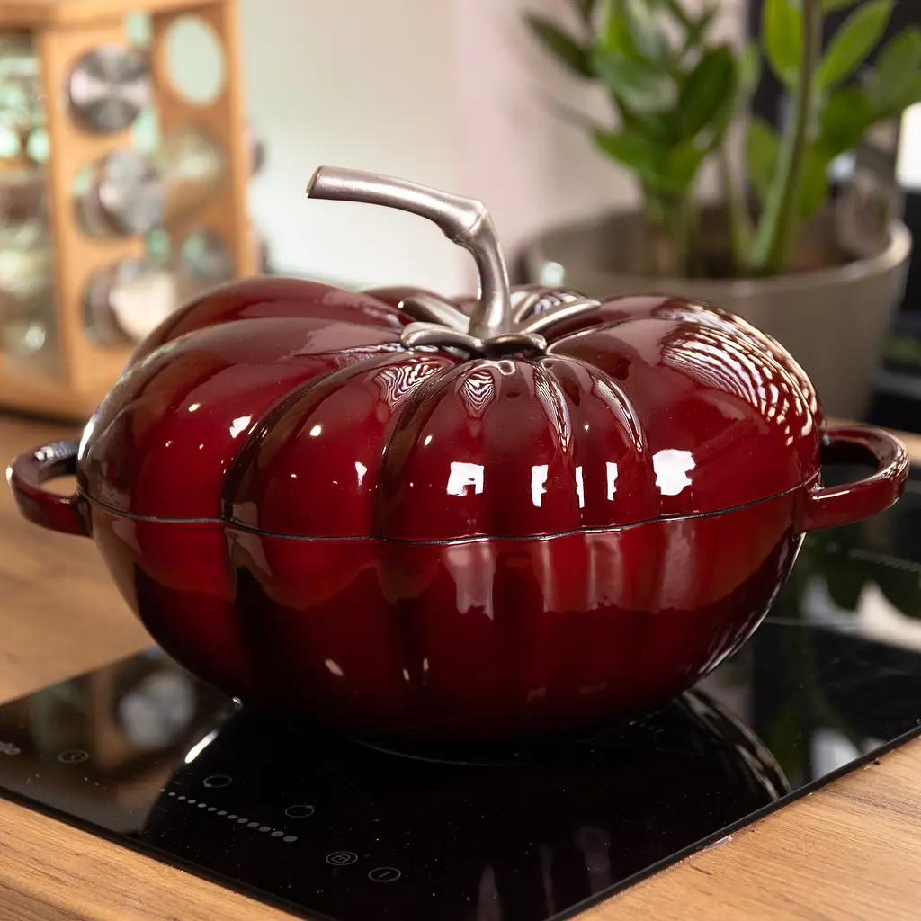 Каструля чавунна емальована Iron Tomato 2,5 л, бургунді Yongkang HP-FLG-20 burgundy - фото 2