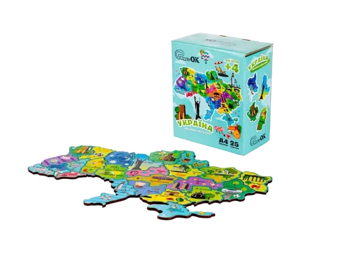 Магнітна мапа-пазл Україна, Puzzleоk (Нова), 25 ел. - фото 5