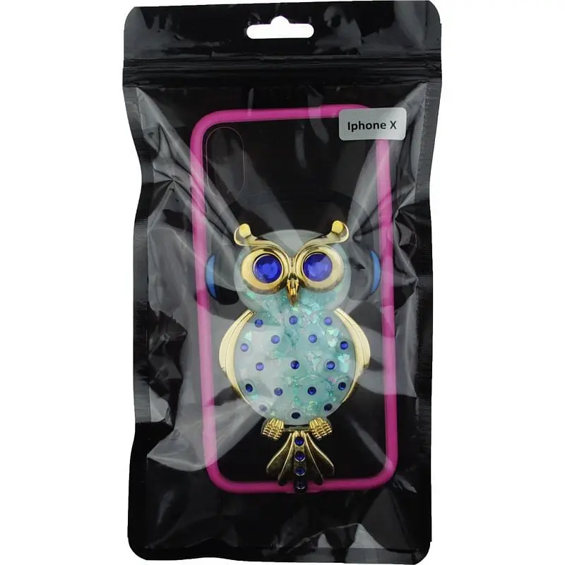 Чохол-накладка Toto TPU Stones Case IPhone X Owl in Headphones Blue - фото 2