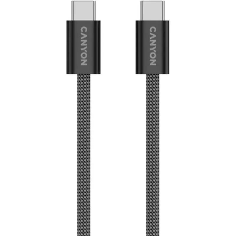 Дата кабель USB-C to USB-C 1.0m 60W Magnet Braided Black Canyon (CND-CCMG60AB15B) - фото 4